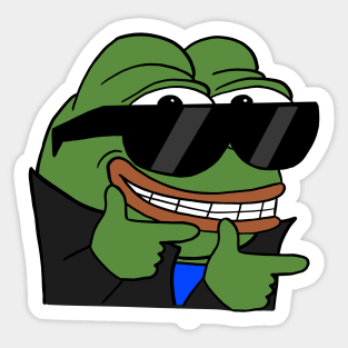 pepe cool finger guns Sticker